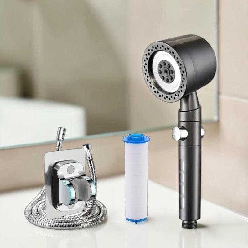 Pommeau de douche filtrant haute pression — 5 cartouches incluses